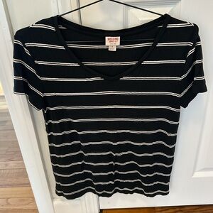 Mossimo Supply Co. Black Tee with White Stripes